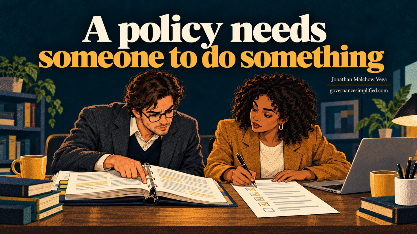 Turn one policy sentence into a working practice
