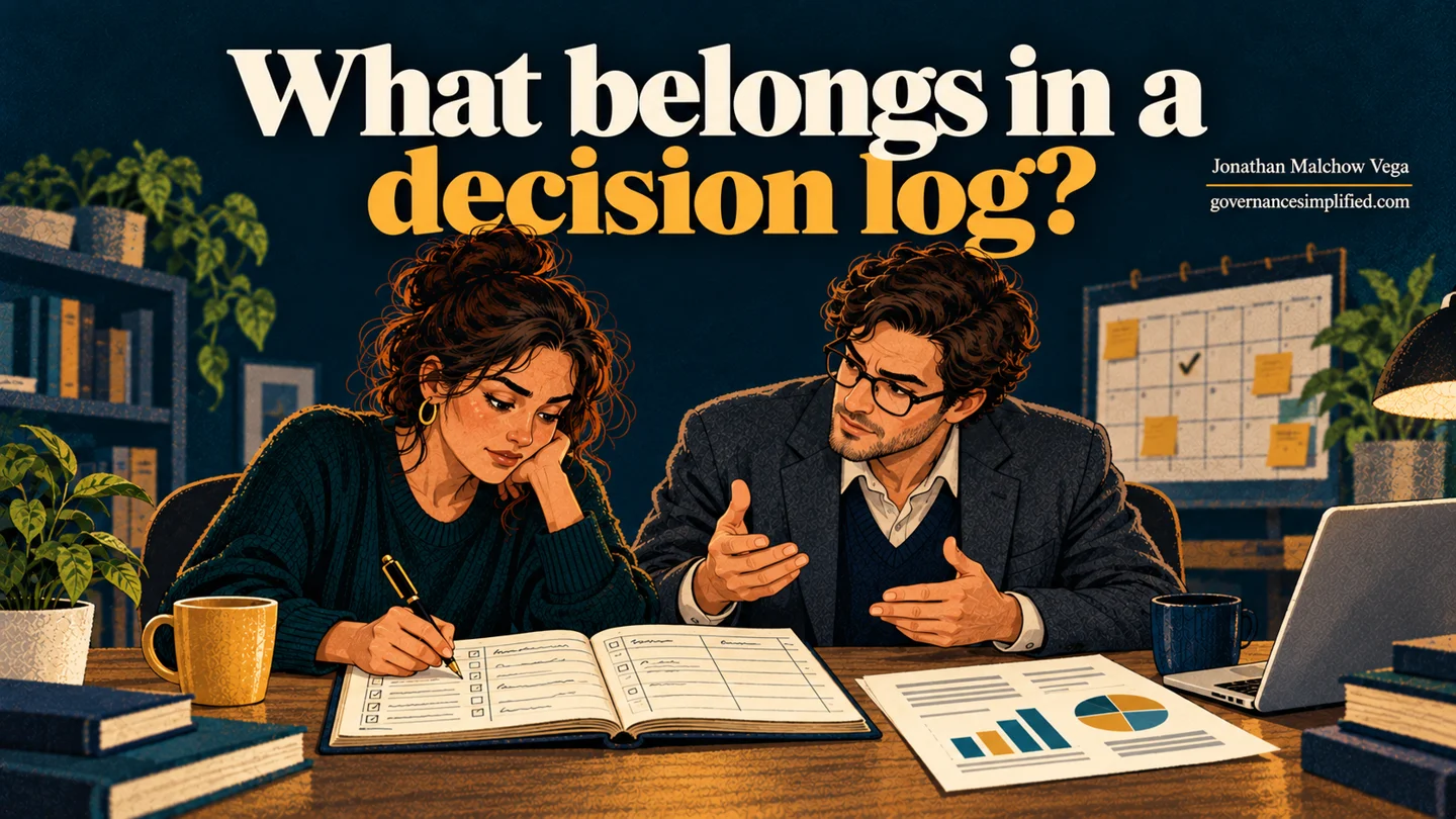 What belongs in a useful decision record?